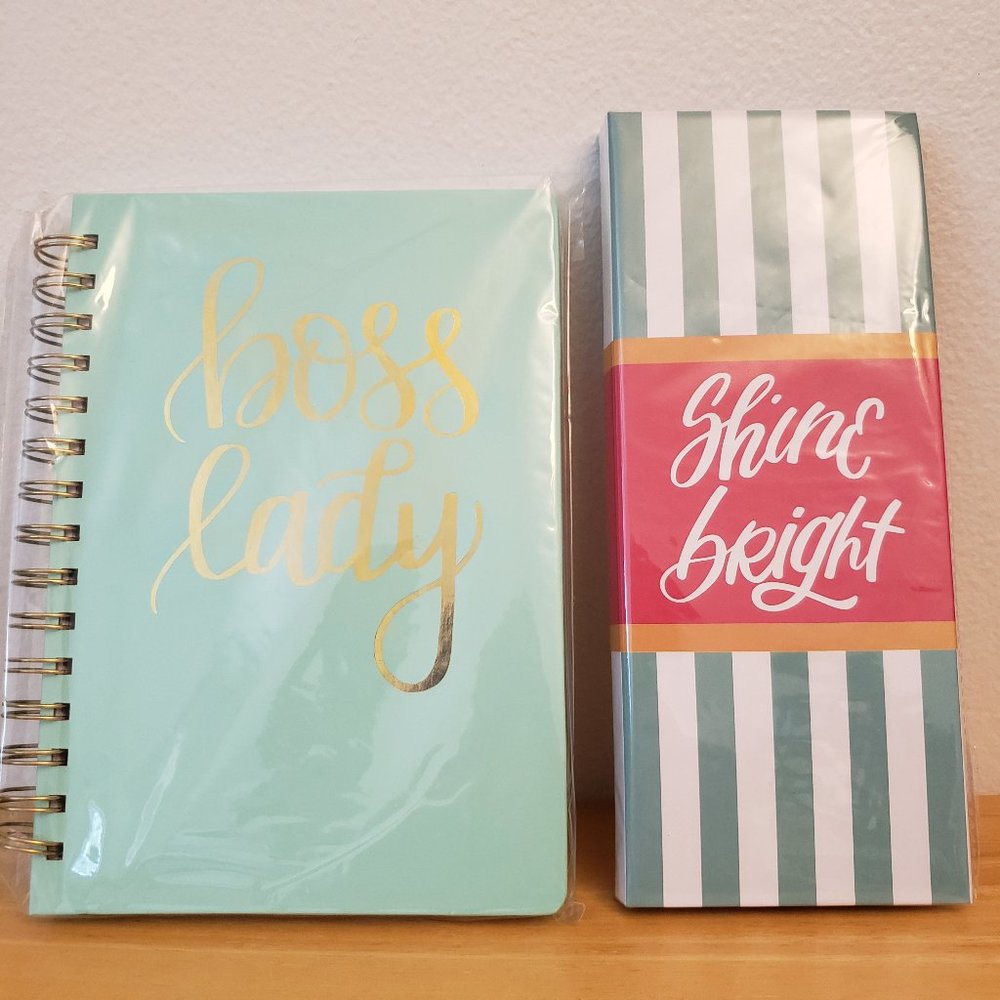 Sweet Water Decor Mint Boss Lady Notebook + Shine Bright Stationery Set